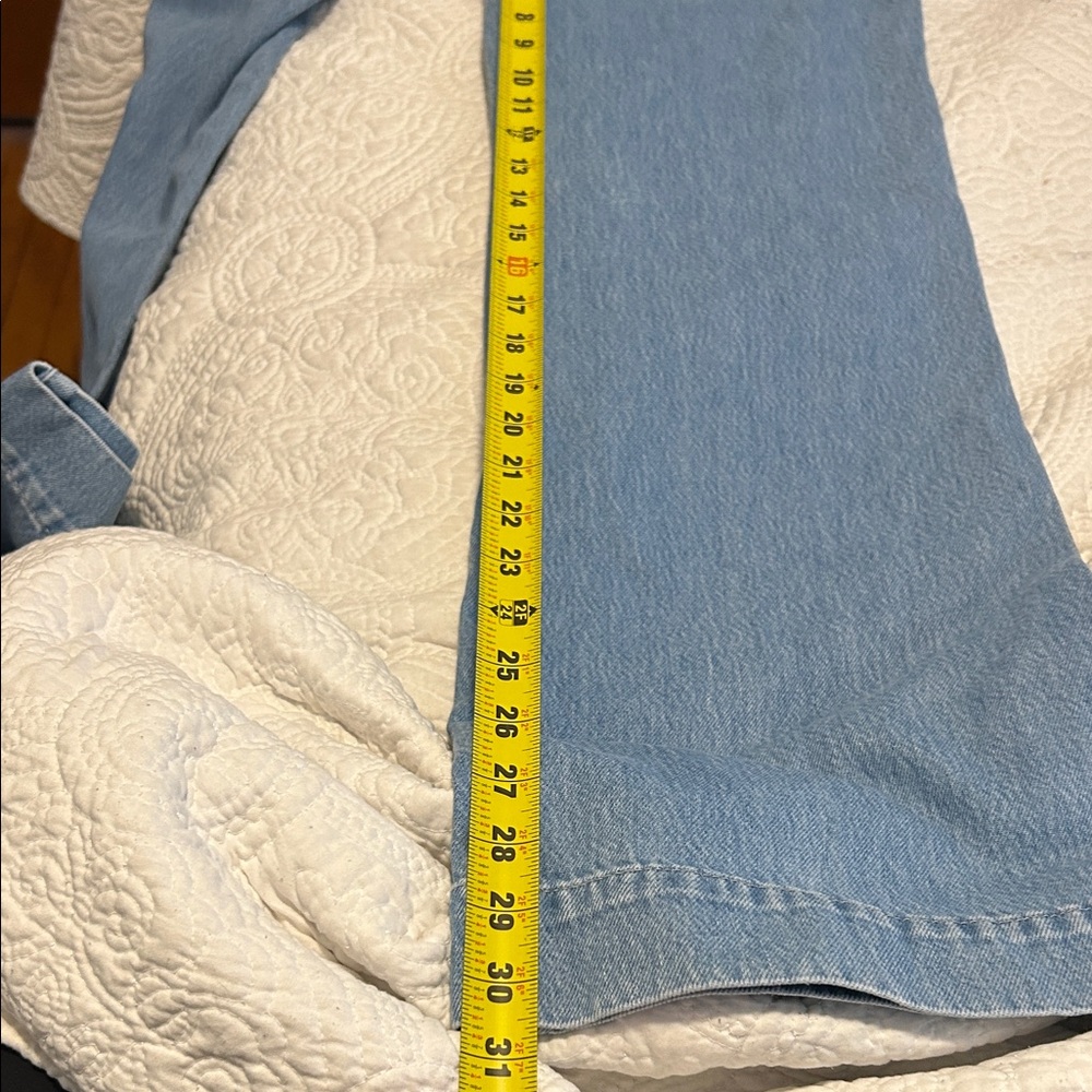 7 For All Mankind Light Blue Wide-Leg Jeans Modern Dojo - Picture 8 of 12